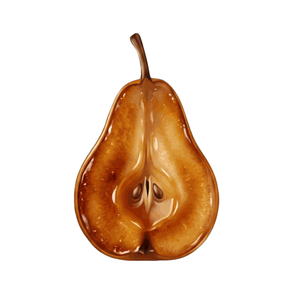 Poire caramélisée déshydraté